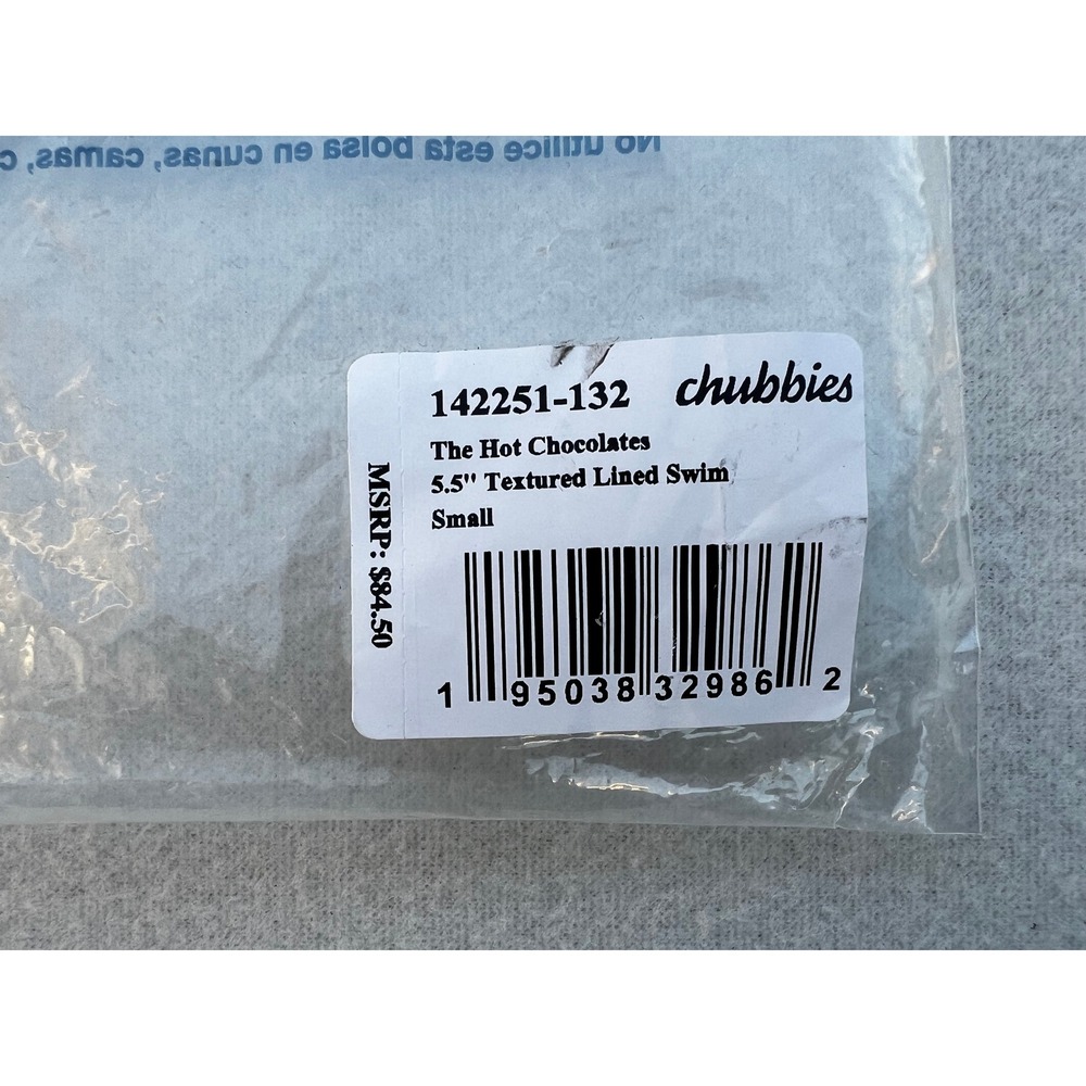 Chubbies The Hot Chocolates Textured Lined Swim Shorts Mens Small 2-in-1 - Picture 3 of 10